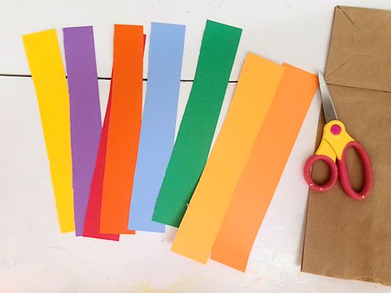 Cut rectangle cardstock strips.