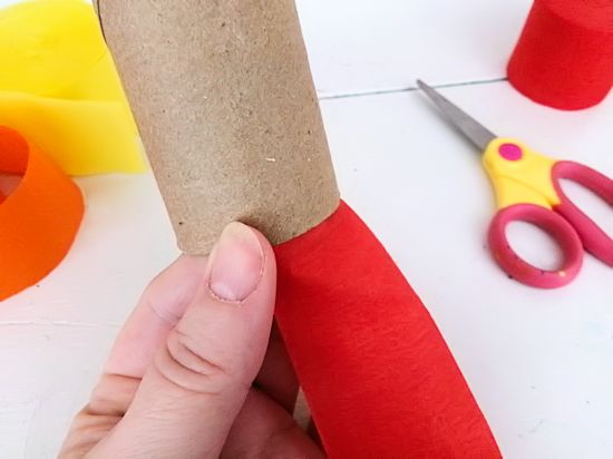 Red streamer glue.