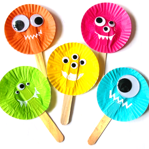 Cupcake Liner Monster Craft