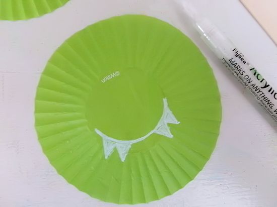 Draw monster mouth with a white paint pen.