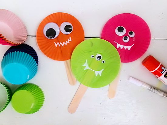 Cupcake Liner Monsters