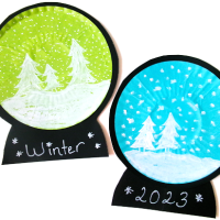 Cupcake Liner Snow Globe Craft