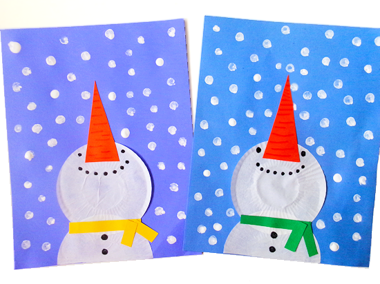 Cupcake Liner Snowman Craft