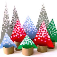 Fingerprint Winter Tree Craft