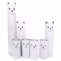 Cardboard Roll Polar Bear Craft