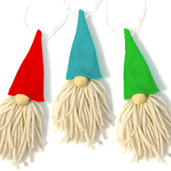 Felt Gnome Christmas Ornament Craft
