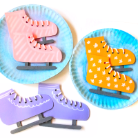 Paper Plate Ice Skating Craft