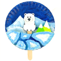 Moving Polar Bear Paper Plate Craft