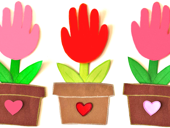 Handprint Flower Pot Craft
